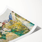 Extra large wall art featuring line art flowers in muted tones on rolled canvas, ideal for large living room wall decor.