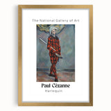 Extra large abstract art print of a Paul Cézanne design on canvas, featuring textured brush strokes in earthy tones.