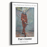 Black and white framed canvas featuring a vintage poster art style landscape painting, suitable for bedroom decor.