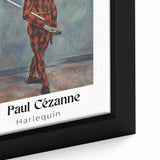 Extra large framed canvas of a Paul Cézanne close-up with textured, colorful art on a black background.