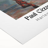 Art deco poster featuring a Paul Cézanne landscape on rolled canvas, suitable for dining room wall art.