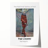 Extra large rolled print of a Paul Cézanne floral painting in muted green and yellow tones, ideal for art wall dining room.