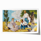 Extra large rolled print of Paul Cézanne's floral artwork in muted green and yellow tones.