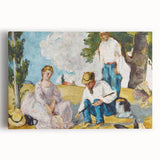 Black and white print of Paul Cézanne's artwork on large stretched canvas, ideal for kitchen art.