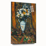 Large abstract wall art by Paul Cezanne, featuring muted earth tones on acrylic glass.