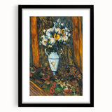 Extra large abstract art print featuring colorful, textured brush strokes on a framed black canvas.