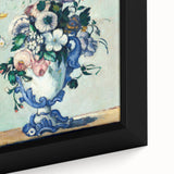 Extra large framed canvas of a textured, colorful abstract art piece, ideal for living room decor.