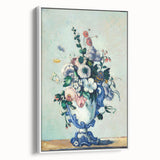 Vintage poster art of a Paul Cézanne painting on a large framed canvas.