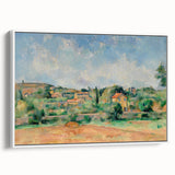 Vintage poster art of Paul Cézanne's painting on framed canvas, featuring colorful art in extra large format.
