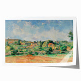 Rolled print of Paul Cézanne's floral and fruit still life in subtle earth tones, ideal for art wall dining room decor.