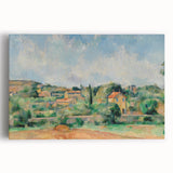 Black and white print of Paul Cézanne's artwork on stretched canvas, suitable for kitchen wall art.