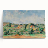 Black and white print of Paul Cézanne's artwork on stretched canvas, ideal for kitchen wall art or bedroom.