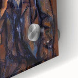 Large abstract wall art by Paul Cézanne in mid-century modernist style, featuring muted earth tones on acrylic glass.