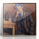 Mid-century modernist art by Paul Cezanne featuring a framed acrylic print with muted earth tones.