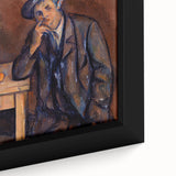 Extra large framed canvas featuring a close-up of Paul Cézanne's textured, colorful art, ideal for living room decor.