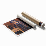 Extra large rolled print of Paul Cézanne's floral art in muted tones, ideal for classy bathroom wall art.