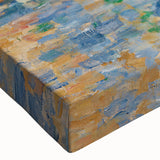 Large art of a black and white landscape painting on stretched canvas, ideal for bedroom decor.