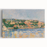 Black and white print of Paul Cézanne's artwork on stretched canvas, ideal for kitchen art.