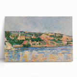 Black and white print of Paul Cézanne's artwork on stretched canvas, ideal for kitchen wall art or bedroom ambiance.