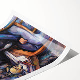 Extra large wall art depicting line art flowers in muted earth tones on a rolled canvas.