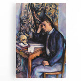 Large black and white stretched canvas featuring a Paul Cézanne design, ideal for kitchen wall art.
