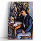 Black and white print of Paul Cézanne's artwork on stretched canvas, ideal for kitchen wall art or bedroom ambiance.