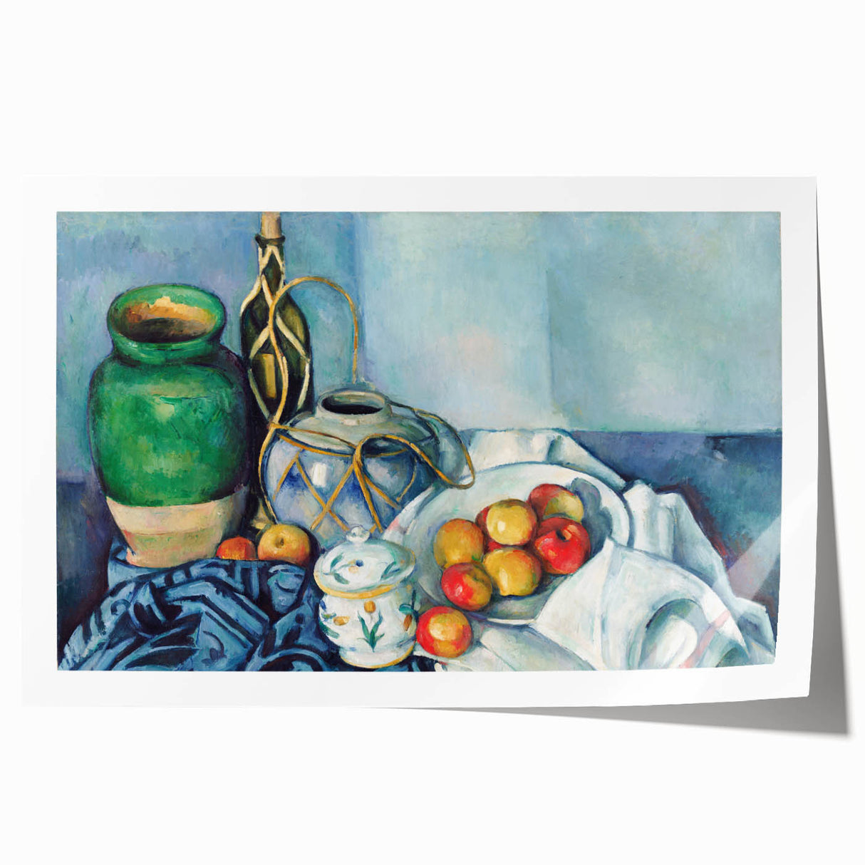 Extra large rolled print of Paul Cezanne's floral artwork in muted earth tones, suitable as art wall dining room.