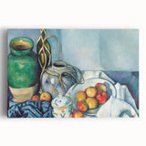 Black and white print of Paul Cézanne's artwork on large stretched canvas, ideal for kitchen wall art.