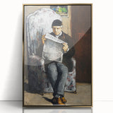 Paul Cézanne-inspired large art print, featuring a mid-century modernist still life with muted earth tones.