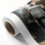 Art Deco style poster of a colorful abstract design on rolled canvas, suitable for nursery wall art or dining room decor.