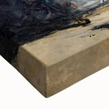 Large art canvas featuring a black and white landscape painting, ideal for bedroom wall decor.