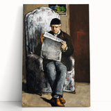 Black and white print of Paul Cézanne's work on stretched canvas, ideal for kitchen wall art or bedroom ambiance.