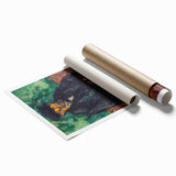 Extra large rolled print of Paul Cézanne's floral art, featuring soft pastel tones, ideal for classy bathroom decor.