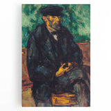 Black and white print of Paul Cézanne's artwork on stretched canvas, ideal for kitchen art.