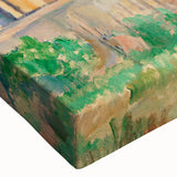 Large art of a black and white landscape painting on stretched canvas, suitable for bedroom wall decor.