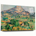 Acrylic print of a Paul Cézanne painting featuring muted earth tones, ideal for dining room decor.