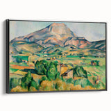 Black and white framed canvas of a vintage landscape painting, ideal for bedroom wall art.
