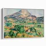 Vintage poster art of Paul Cézanne's painting on framed canvas, featuring vibrant colorful art.