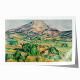 Extra large rolled canvas print of a Paul Cezanne floral artwork in soft color tones, ideal for art wall dining room.