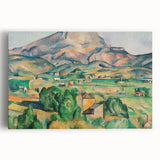 Black and white print of Paul Cézanne's artwork on stretched canvas, ideal for kitchen wall art.
