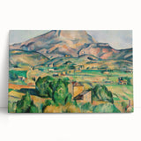 Black and white print of Paul Cézanne's artwork on large stretched canvas, ideal for kitchen wall art or bedroom ambiance.