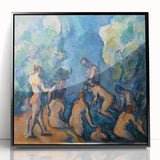 Large abstract wall art by Paul Cézanne featuring muted earth tones on framed acrylic, ideal for modern art wall decor.