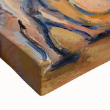 Black and white landscape art painting on large canvas featuring serene mountainous scenery, ideal for bedroom wall decor.