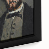 Extra large framed canvas featuring a colorful, textured depiction of a Paul Cezanne painting, ideal for living room decor.