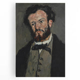 Black and white print of Paul Cézanne's artwork on large stretched canvas, ideal for kitchen art.