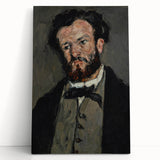 Large black and white print of Paul Cézanne's artwork on stretched canvas, ideal for kitchen wall art or bedroom decor.