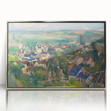 Mid-century modernist art by Paul Cezanne featuring muted earth tones on a framed acrylic, ideal for nursery wall art.