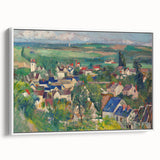 Vintage poster art featuring a Paul Cézanne design on framed canvas.