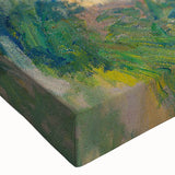 Large art of a black and white landscape painting on stretched canvas, ideal for bedroom wall decor.