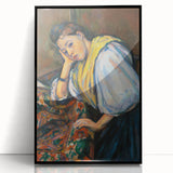 Large abstract wall art by Paul Cézanne in muted earth tones, framed acrylic, ideal for modern art wall decor.